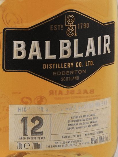 Balblair 12 Year Old 700ml - Bottle Of Japan