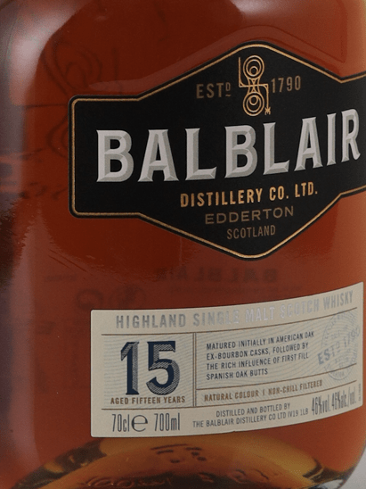 Balblair 15 Year Old - Bottle Of Japan