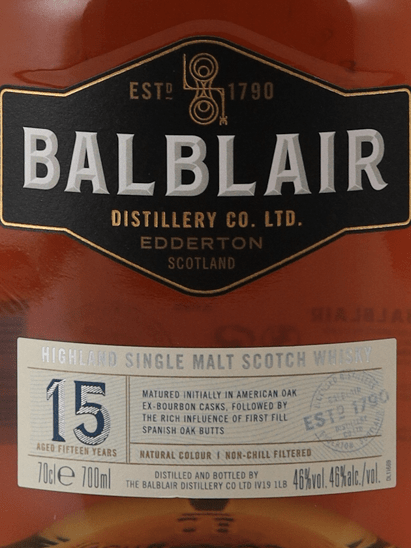 Balblair 15 Year Old - Bottle Of Japan