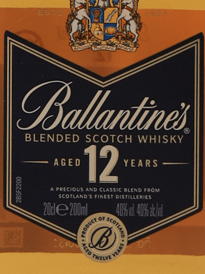 Ballantine's 12 Year Old 200ml - Bottle Of Japan