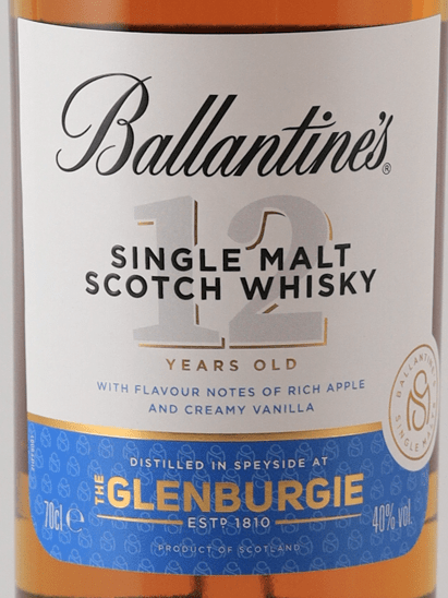 Ballantine's Single Malt Glenburgie 12 Year Old - Bottle Of Japan