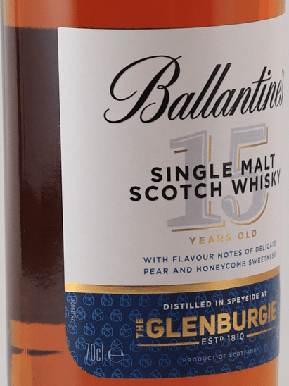 Ballantine's Single Malt Glenburgie 15 Year Old - Bottle Of Japan