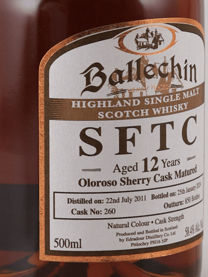 Ballechin 12 Year Old 2011 Sherry Cask Matured - Bottle Of Japan