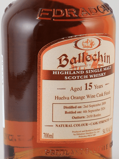 Ballechin 15 Year Old 2009 Orange Wine Cask Finish - Bottle Of Japan