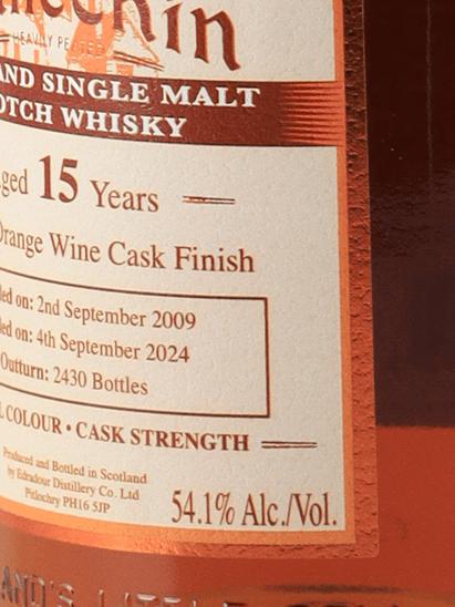 Ballechin 15 Year Old 2009 Orange Wine Cask Finish - Bottle Of Japan