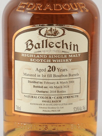 Ballechin 20 Year Old 2004 OGD Bourbon Cask - Bottle Of Japan