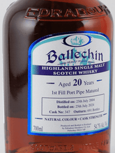 Load image into Gallery viewer, Ballechin 20 Year Old 2004 Port Pipe - Bottle Of Japan