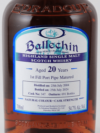 Ballechin 20 Year Old 2004 Port Pipe - Bottle Of Japan
