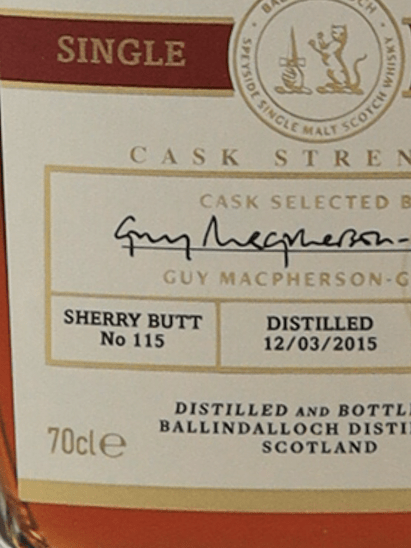 Ballindalloch Single Cask 2015 Sherry Butt - Bottle Of Japan