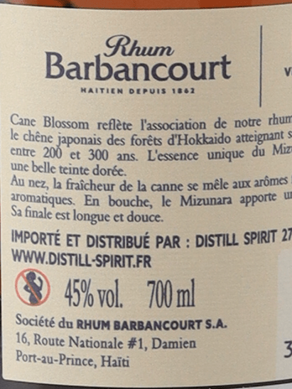BarbanCourt Cane Blossom Mizunara Oak Barrel - Bottle Of Japan