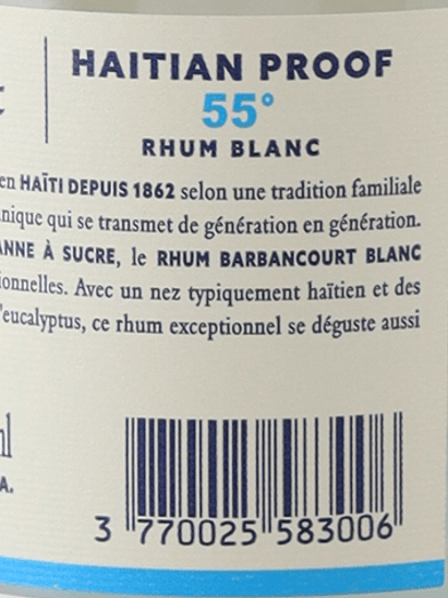 BarbanCourt Haitian Prune White - Bottle Of Japan