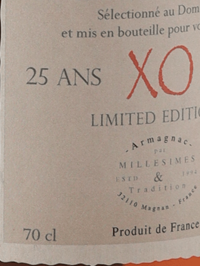Baron de Lustrac 25 Year Old XO - Bottle Of Japan