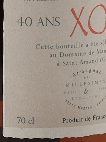 Baron de Lustrac 40 Year Old XO - Bottle Of Japan