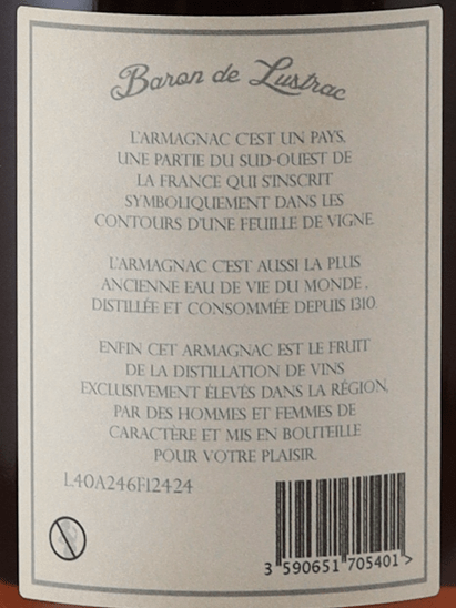 Baron de Lustrac 40 Year Old XO - Bottle Of Japan
