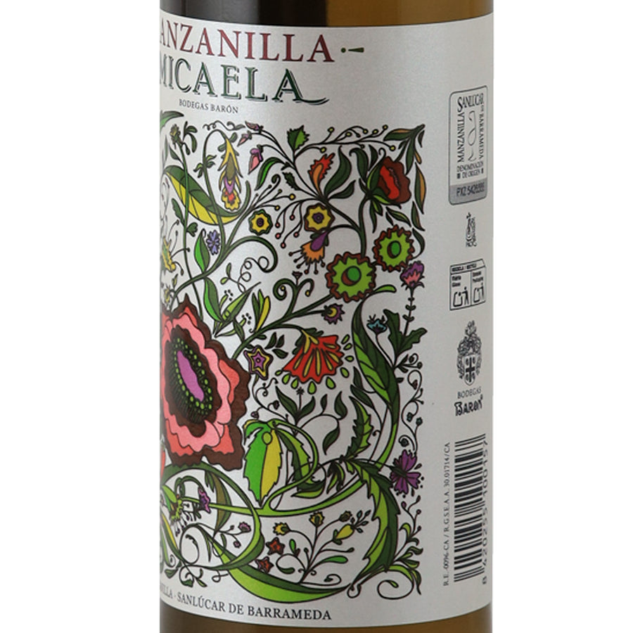 Baron Micaela Manzanilla Sherry 15% 750ml - right label detail