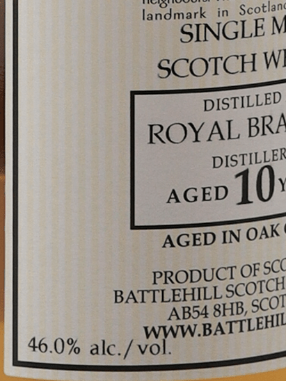 Battlehill Royal Brackla 10 Year Old - Bottle Of Japan