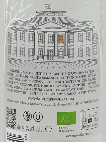 Belvedere Organic - Bottle Of Japan