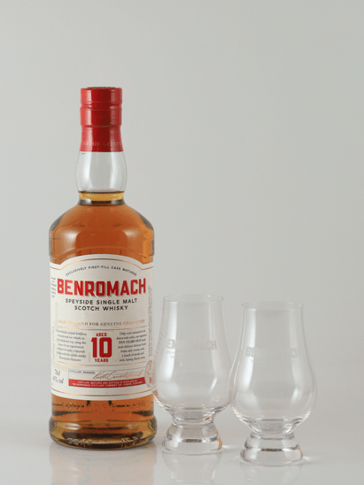Benromach 10 Year Old with 2 Glasses - Bottle Of Japan