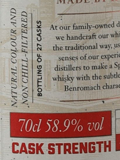 Benromach 12 Year Old Cask Strength - Bottle Of Japan