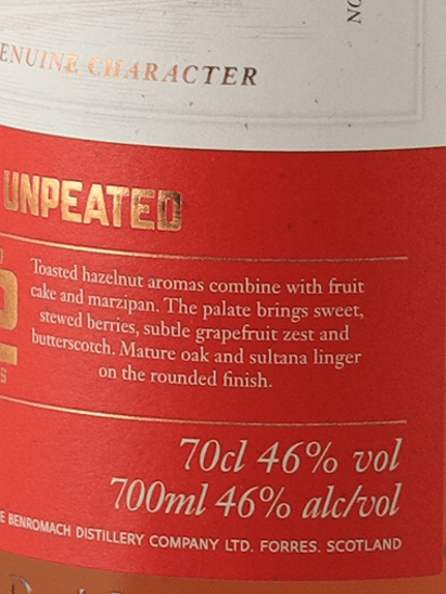 Benromach Unpeated 12 Year Old - Bottle Of Japan