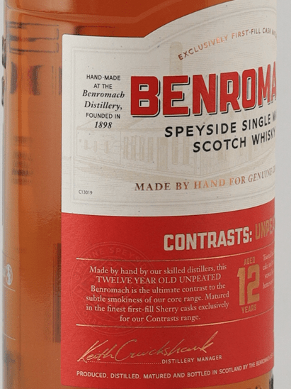 Benromach Unpeated 12 Year Old - Bottle Of Japan