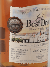 Load image into Gallery viewer, Best Dram Ben Nevis 12 Year Old 2012 - Bottle Of Japan