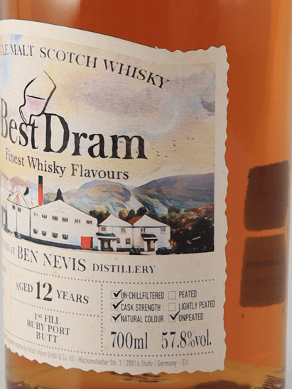 Best Dram Ben Nevis 12 Year Old 2012 - Bottle Of Japan