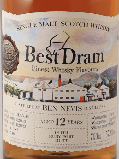Best Dram Ben Nevis 12 Year Old 2012 - Bottle Of Japan