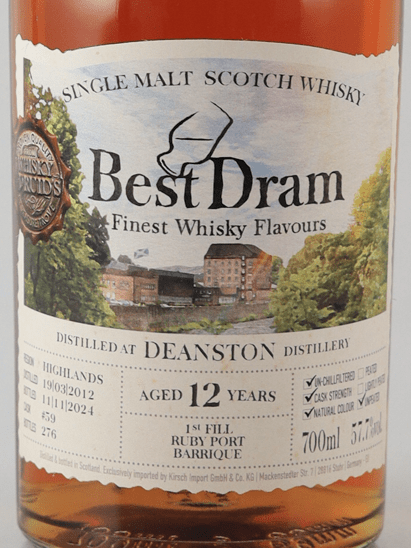 Best Dram Deanston 12 Year Old 2012 - Bottle Of Japan
