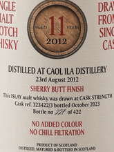 Load image into Gallery viewer, Black Adder Raw Cask Caol Ila 11 Year Old 2012 - Bottle Of Japan
