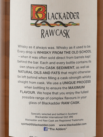 Black Adder Raw Cask Glen Moray 10 Year Old 2013 - Bottle Of Japan