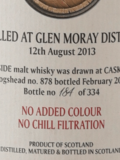 Black Adder Raw Cask Glen Moray 10 Year Old 2013 - Bottle Of Japan