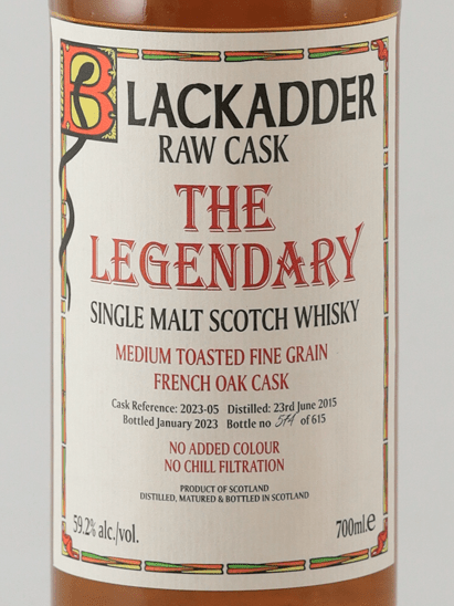 Black Adder Raw Cask Legendary French Oak - Bottle Of Japan