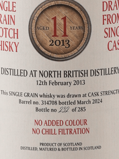 Black Adder Raw Cask North British 11 Year Old 2013 - Bottle Of Japan