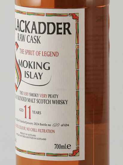 Black Adder Raw Cask Smoking Islay 11 Year Old - Bottle Of Japan