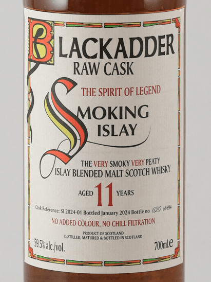 Black Adder Raw Cask Smoking Islay 11 Year Old - Bottle Of Japan