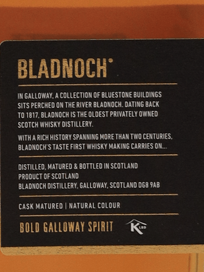 Bladnoch 13 Year Old - Bottle Of Japan