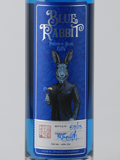 Blue Rabbit Premium Blue Gin - Bottle Of Japan