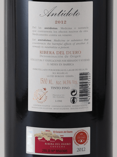 Bodegas Antidote Antidote 2012 1.5L - Bottle Of Japan