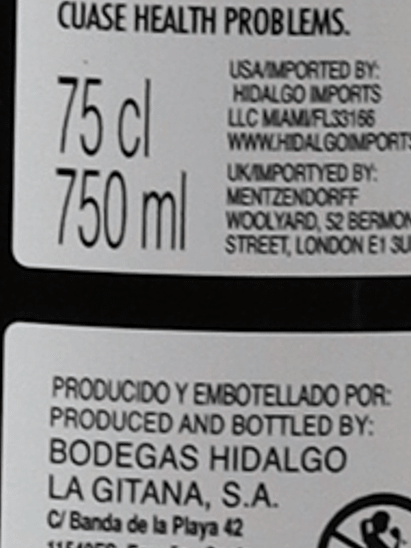 Bodegas Hidalgo La Gitana Amontillado Napoleon - Bottle Of Japan