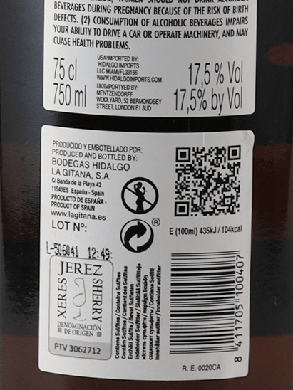 Bodegas Hidalgo La Gitana Amontillado Napoleon - Bottle Of Japan