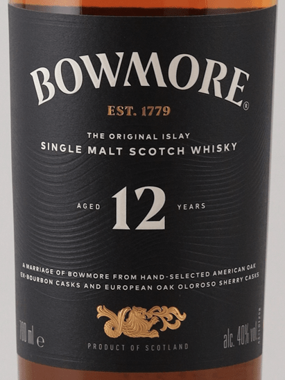 Bowmore 12 Year Old New Label - Bottle Of Japan