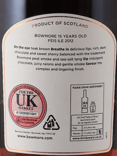 Bowmore 15 Year Old Feis Ile 2012 - Bottle Of Japan