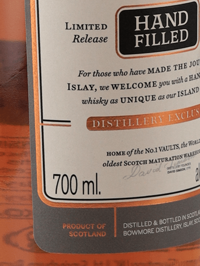 Bowmore 2009 Handfilled - Bottle Of Japan