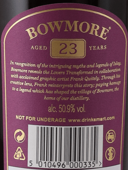 Bowmore 23 Year Old Frank Quality Lovers Transformed - Bottle Of Japan