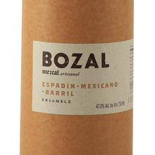 Load image into Gallery viewer, Bozal Ensamble artisanal mezcal Espadin Mexicano Barril - front label