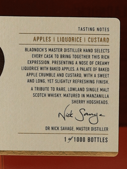 Bradnoock 19 Year Old 2005 - Bottle Of Japan