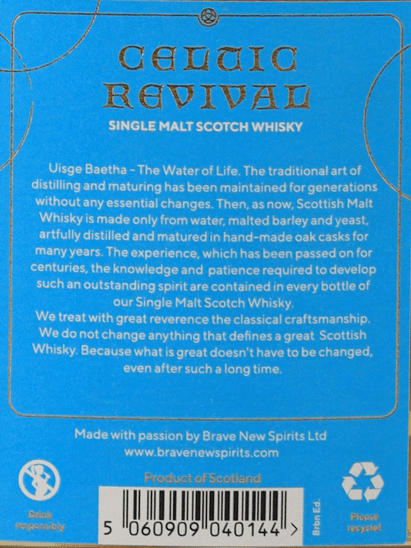 Brave New Spirits Celtic Revival Linkwood - Bottle Of Japan
