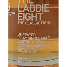 Load image into Gallery viewer, Bruichladdich The Laddie Eight 8 Year Old 700ml - abv label detail