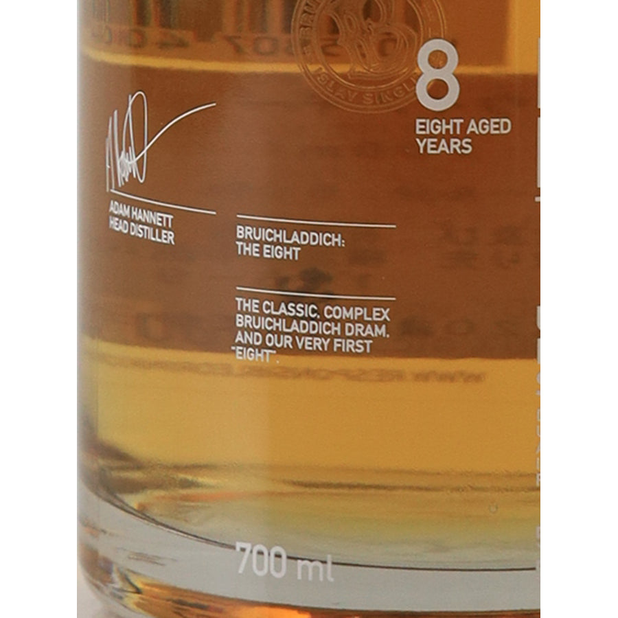 Bruichladdich The Laddie Eight 8 Year Old 700ml - age and volume label